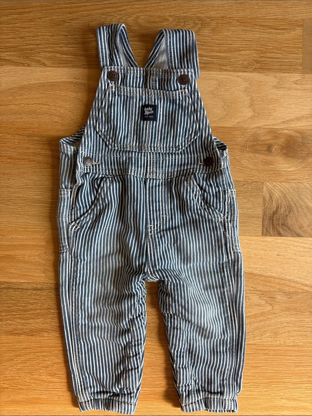 OSHKOSH BGOSH | Blue and White Striped Overalls
